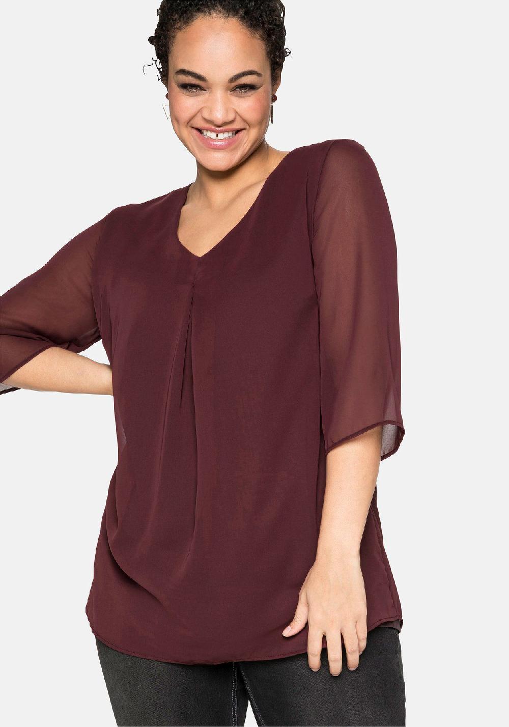 sheego Tunika im Lagenlook mit Chiffon Clearance-Verkauf