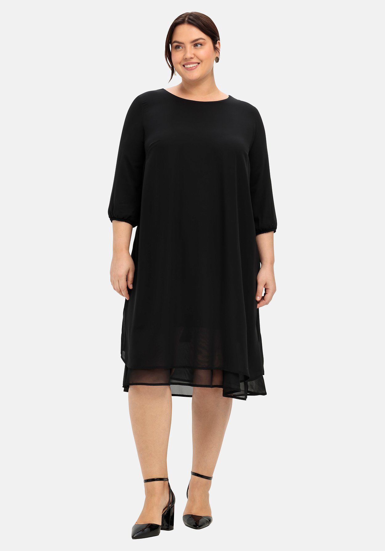 sheego Kleid in Lagen-Optik Kostenloser Versand international