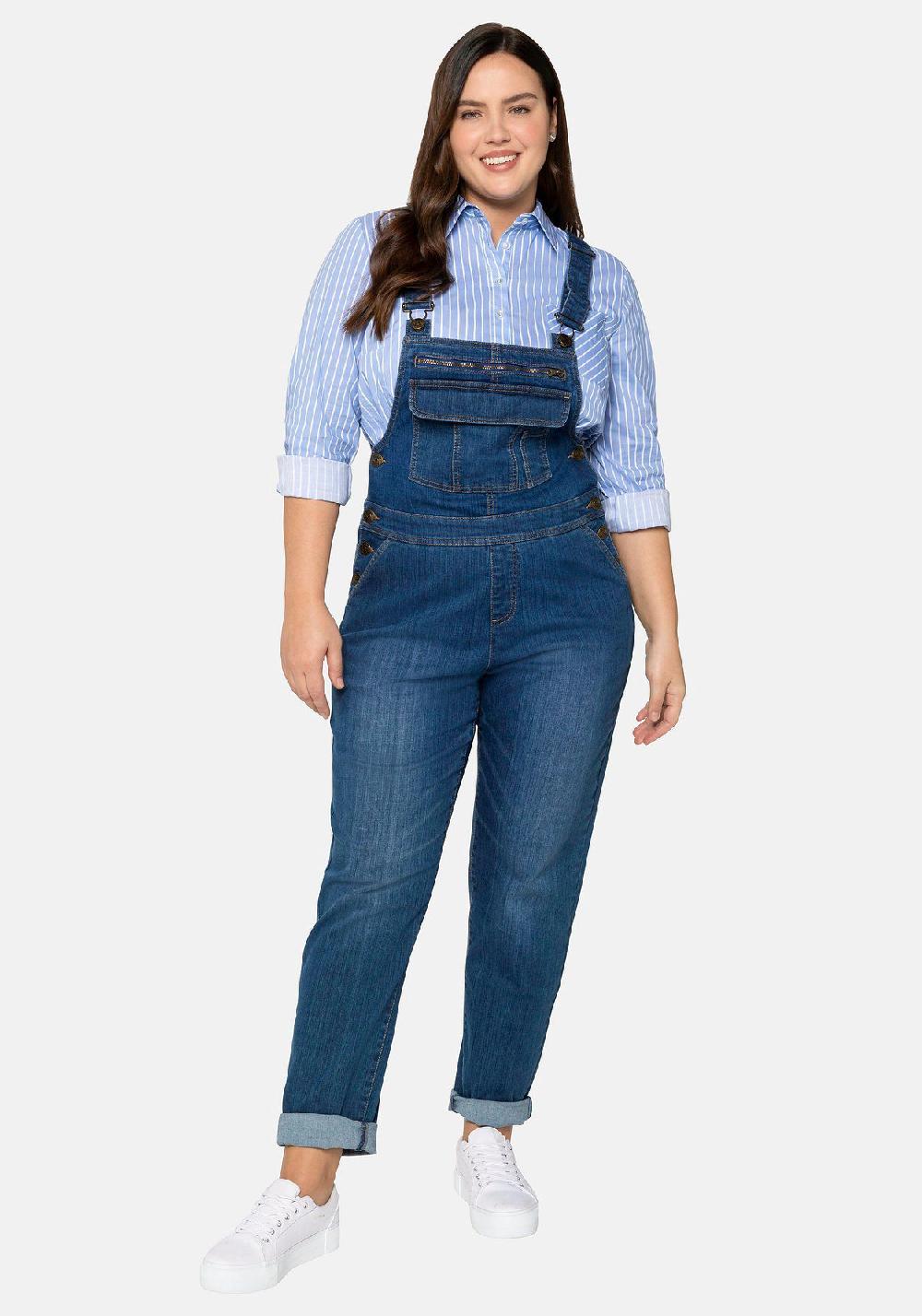 sheego Jeans-Latzhose in Latzform aus elastischem Baumwollmix 2025