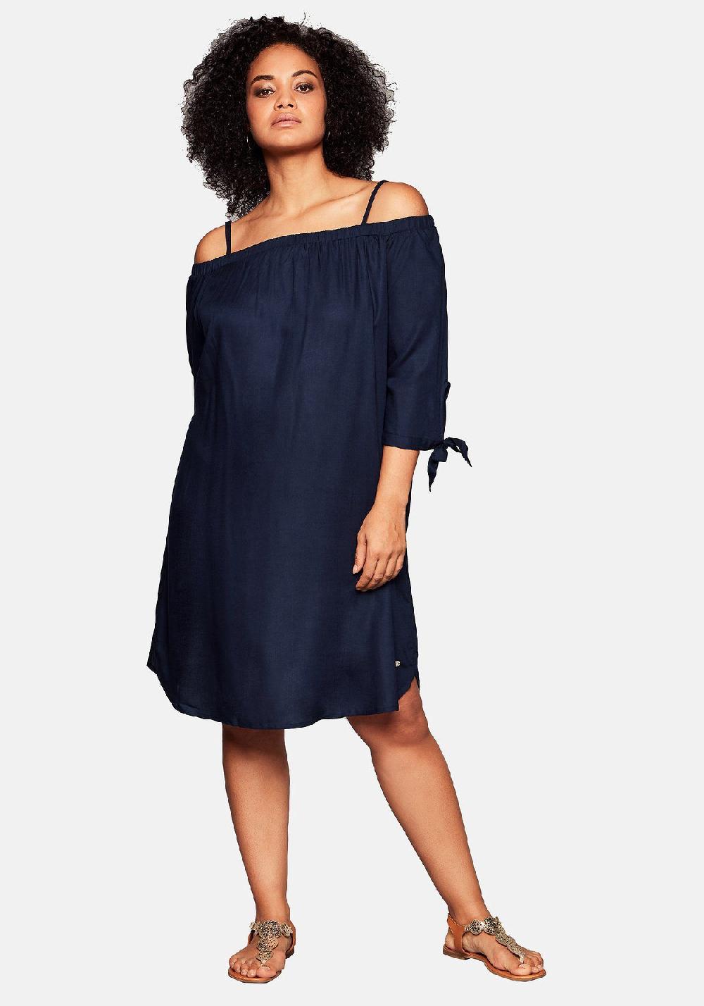sheego Strandkleid im Carmen-Look mit schmalen Trägern Auslauf