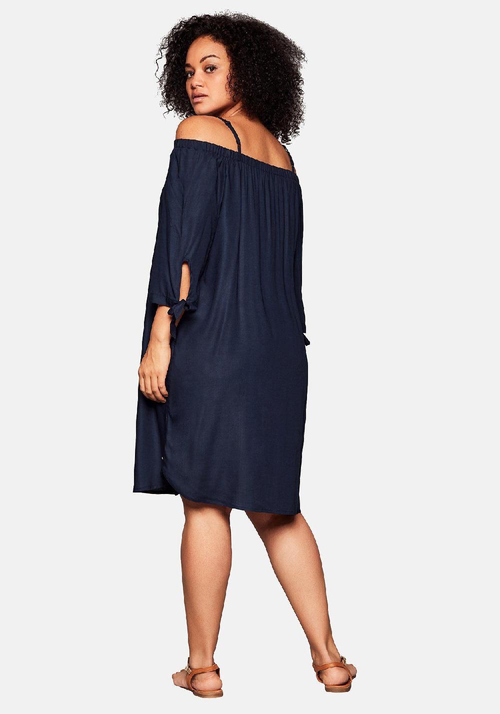 sheego Strandkleid im Carmen-Look mit schmalen Trägern Auslauf