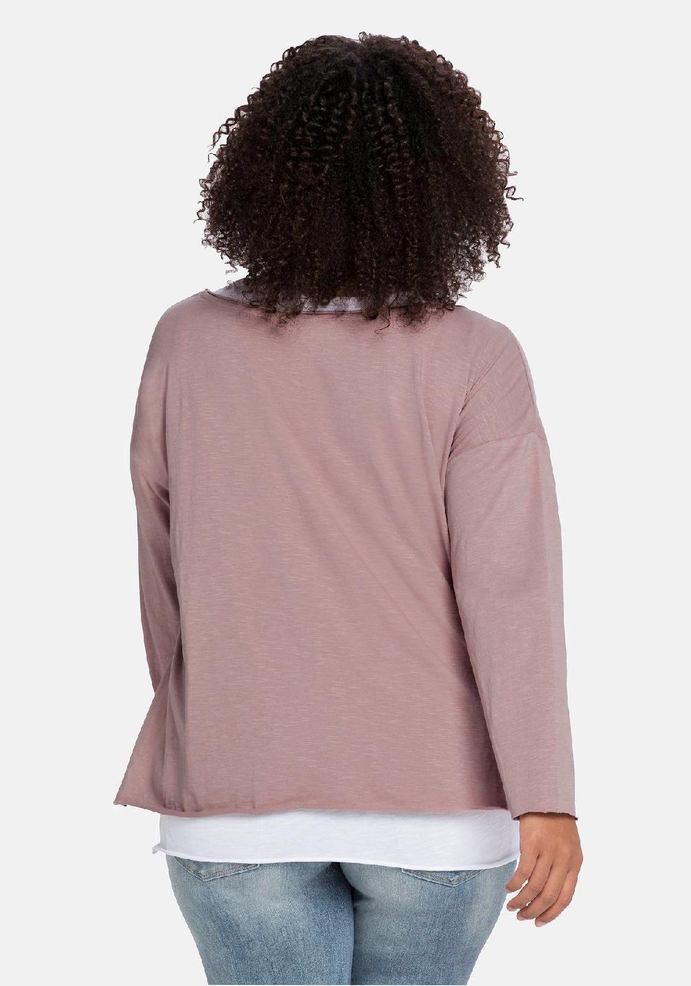 sheego by JoeBrowns Langarmshirt mit kontrastfarbenem Tanktop Angebote
