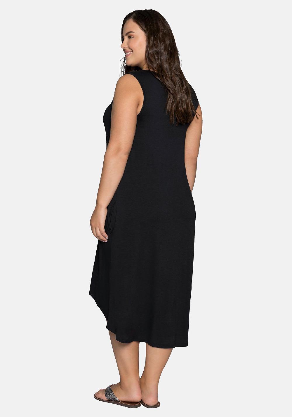 sheego Strandkleid mit Taschen im Vokuhilaschnitt Fabrikverkauf