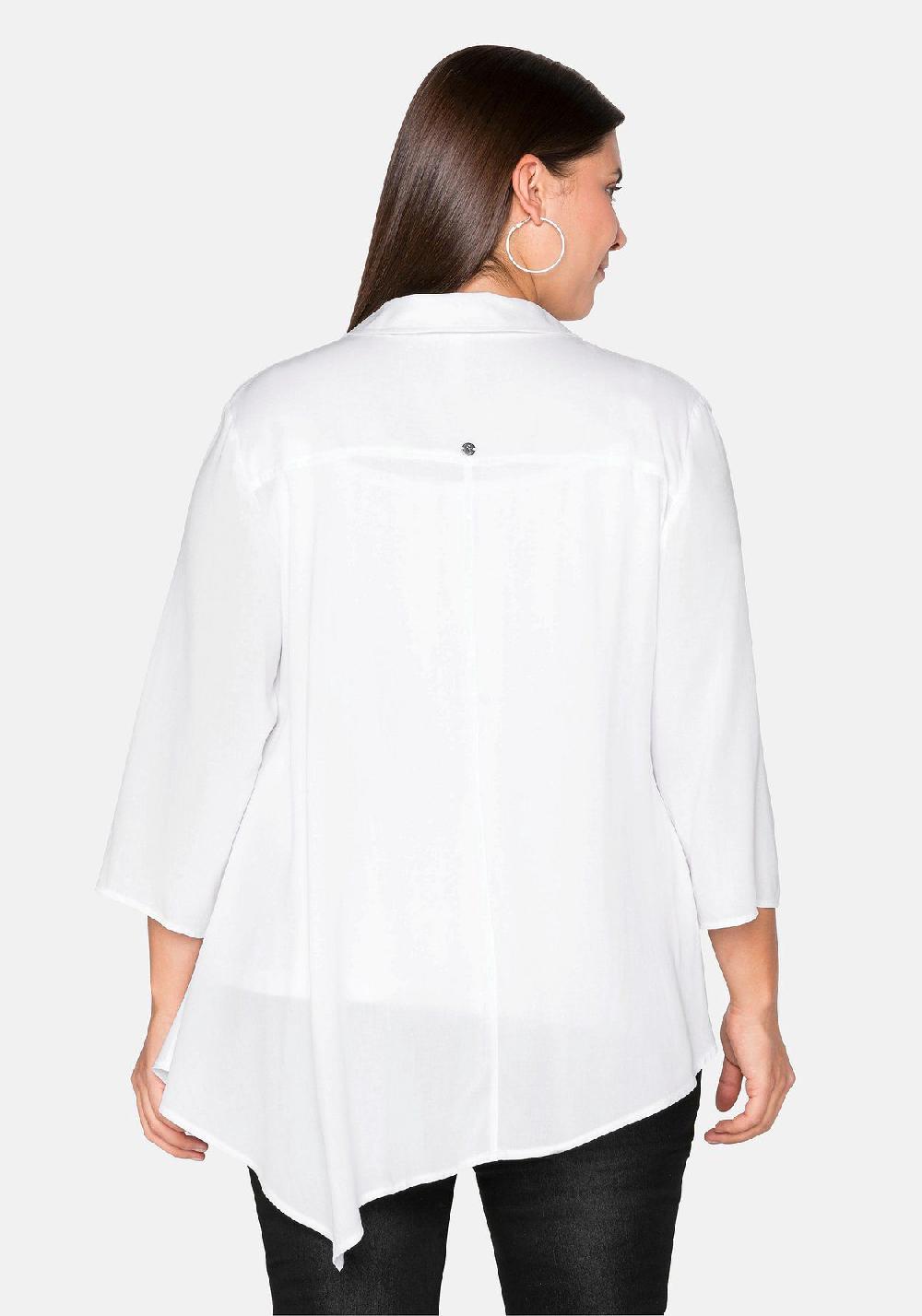 sheego Bluse mit asymmetrischem Saum in Zipfelform Fabrikpreis