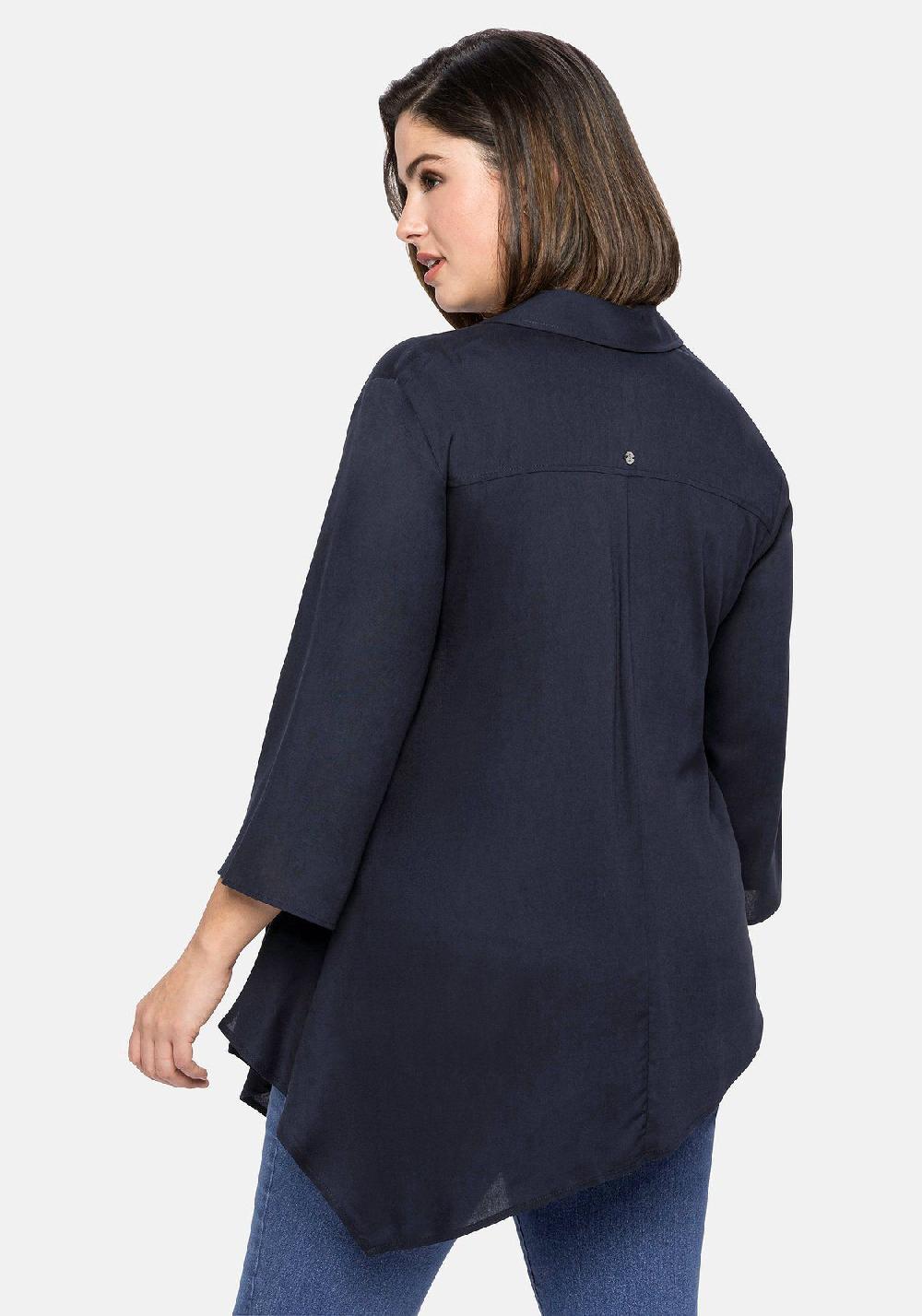 sheego Bluse mit asymmetrischem Saum in Zipfelform Versandkostenfrei