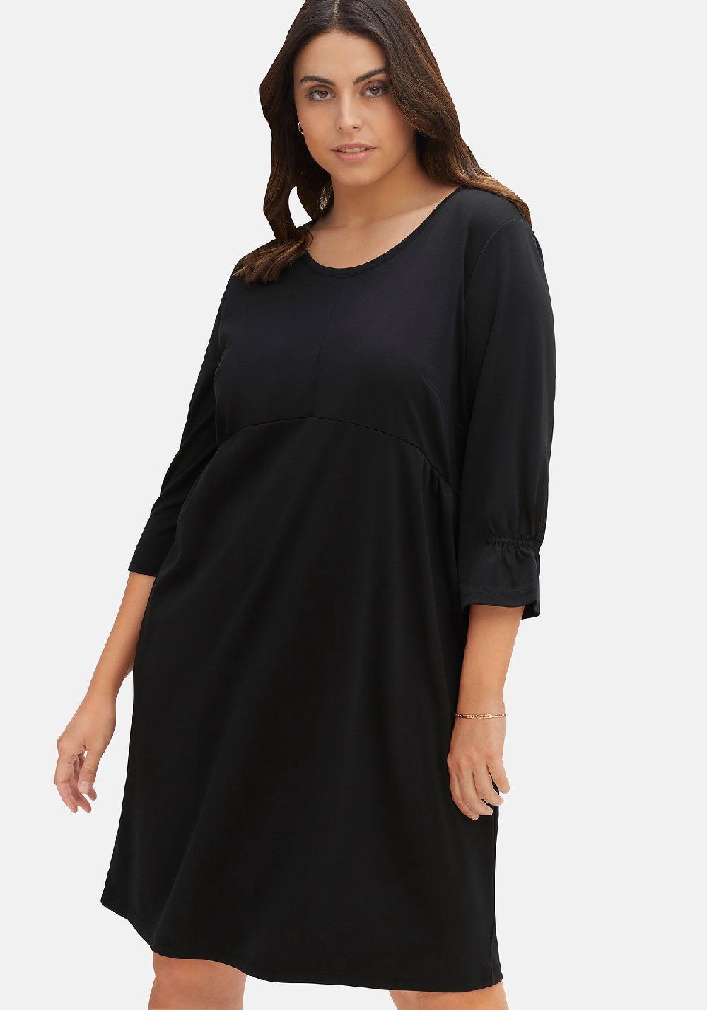 sheego Shirtkleid mit gerafften 3/4-Ärmeln Online Shopping