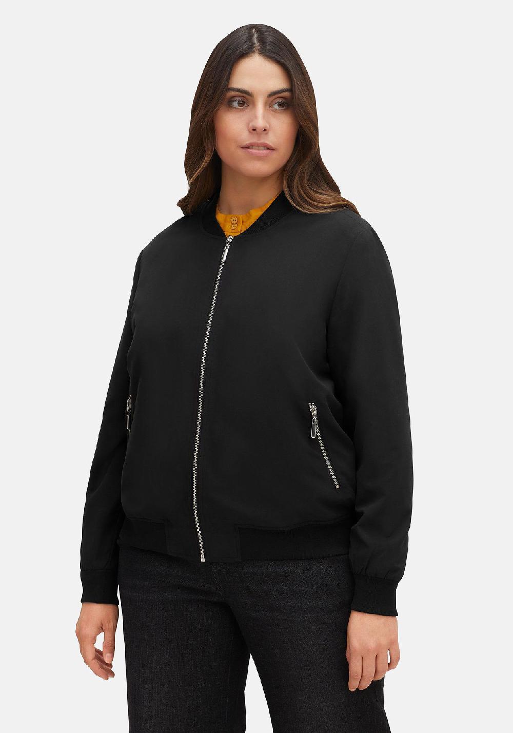 sheego Blouson mit Rippbündchen und Reißverschluss Preisnachlass