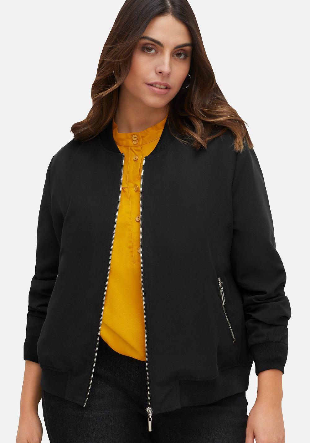 sheego Blouson mit Rippbündchen und Reißverschluss Preisnachlass
