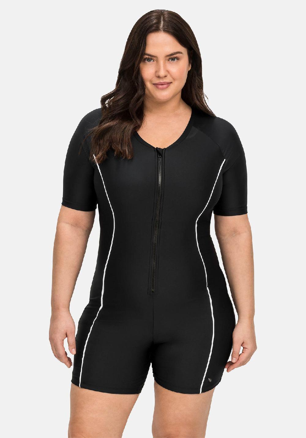 sheego Schwimmanzug mit kurzem Ärmel und kurzem Bein Black Friday
