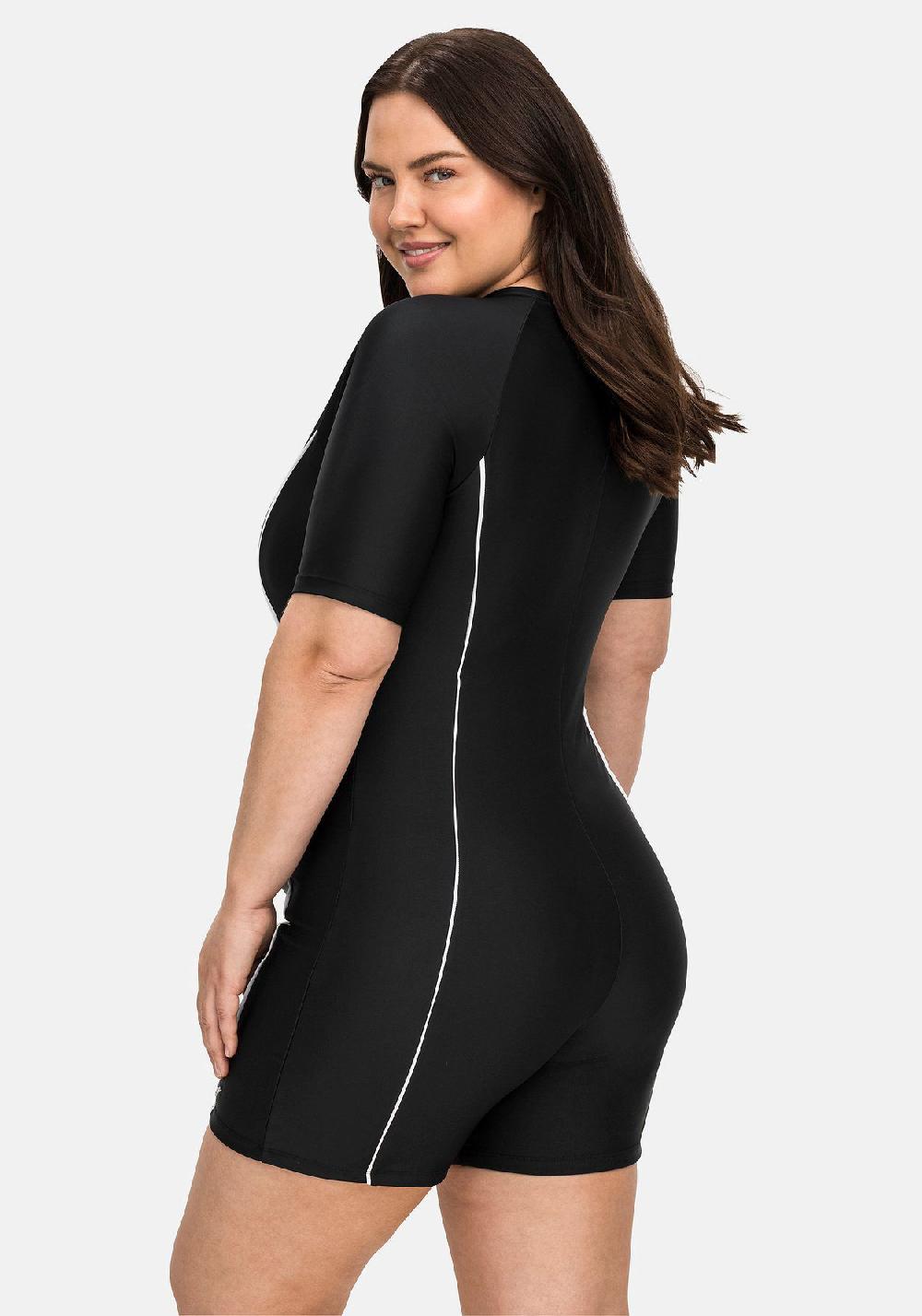 sheego Schwimmanzug mit kurzem Ärmel und kurzem Bein Black Friday