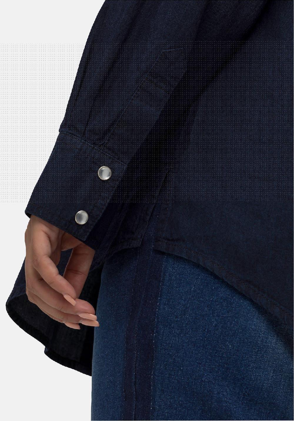 sheego Jeansbluse mit Knopfleiste und Brusttaschen Cyber Monday