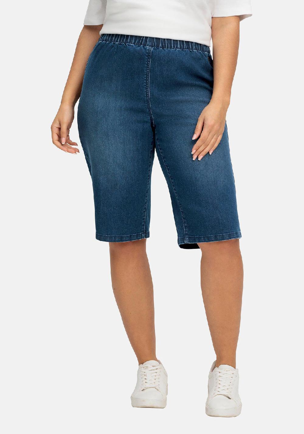 sheego Jeans-Bermudas mit Gummibund im Doppelpack Weihnachtsangebot