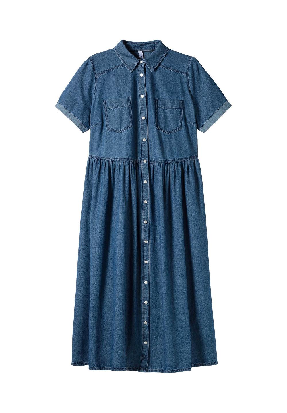 sheego Jeanskleid mit Blusenkragen und Teilungsnaht Osterangebot