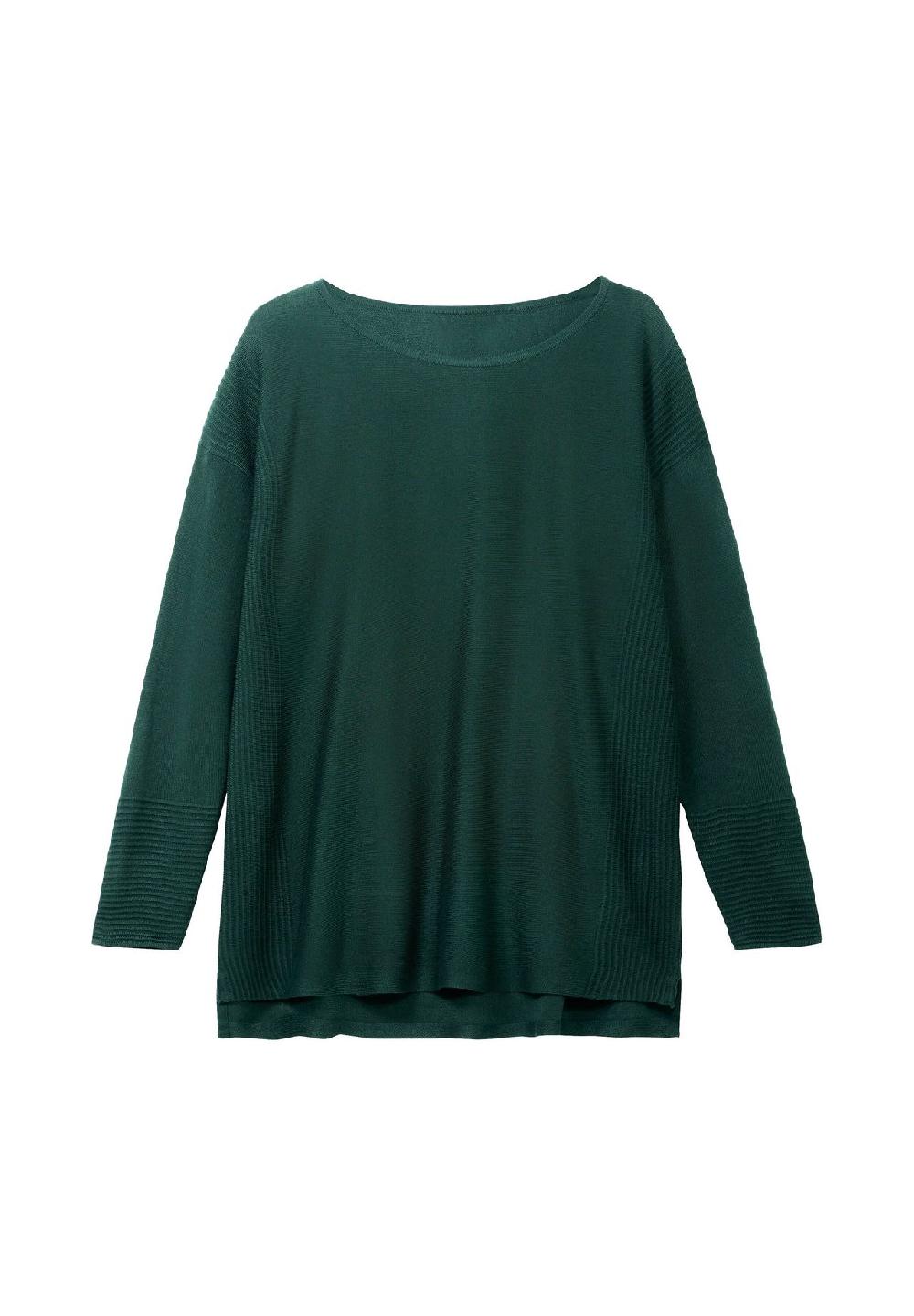 sheego Pullover mit Rundhalsausschnitt und Ripp-Details Heißer Verkauf