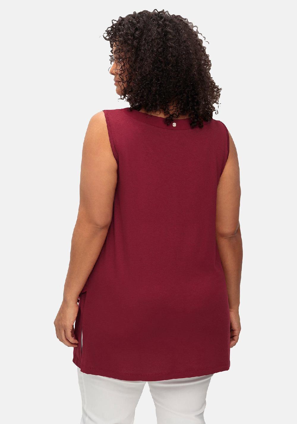 sheego Top mit Chiffon und blickdichtem Jersey Online Outlet
