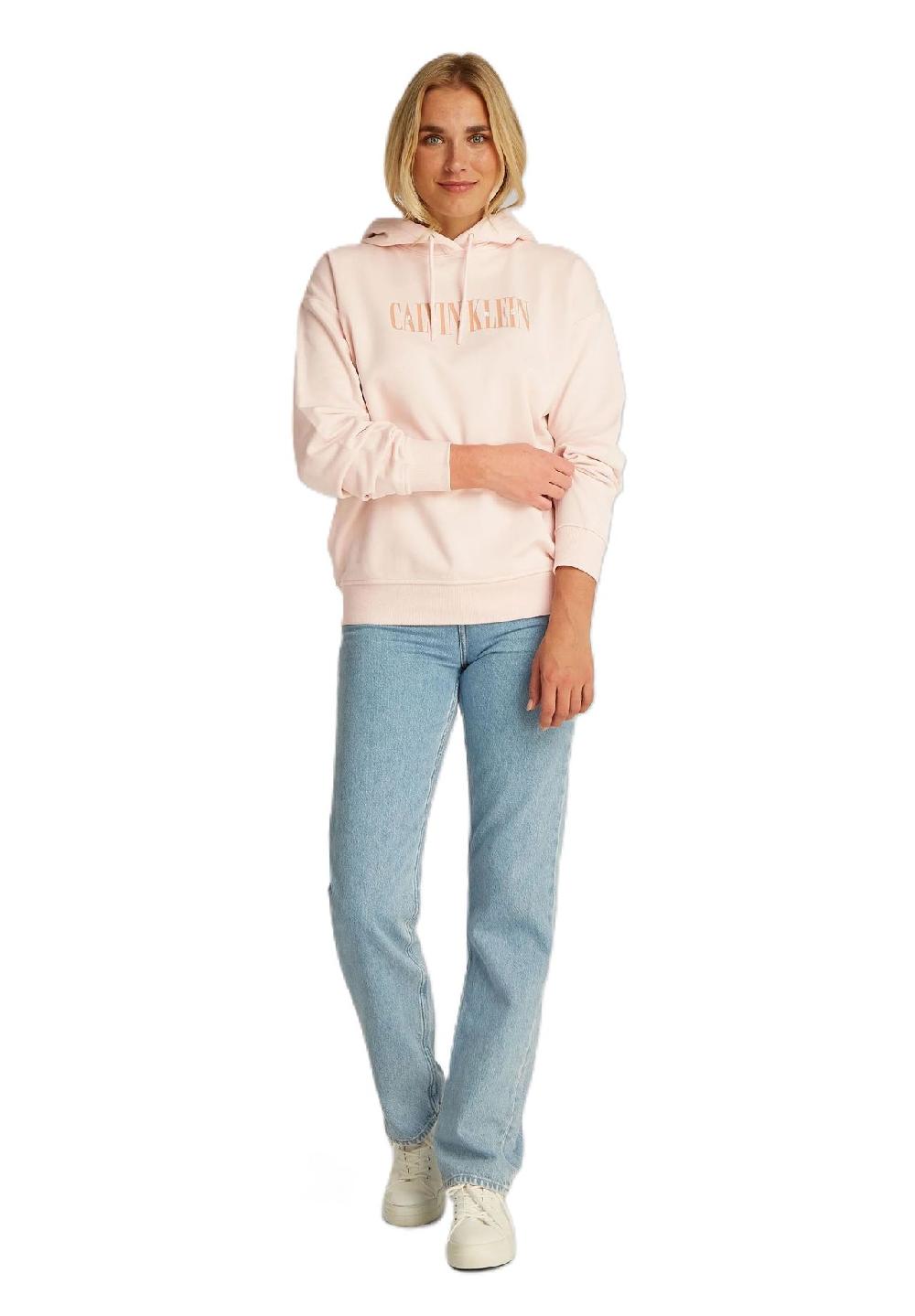 Calvin Klein Jeans Hoodie Rippbündchen Baumwolle für Damen Neuheiten